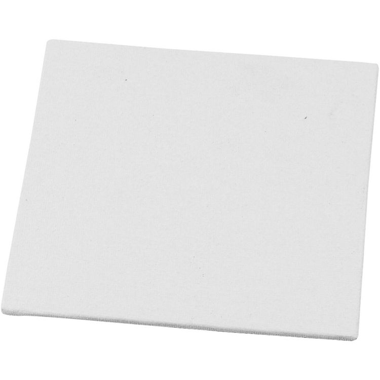 Produktbild: Creativ Company Malplatten Leinwandplatte, Wei&szlig;, 12,4x12,4 cm, 280 g, 1 Stk