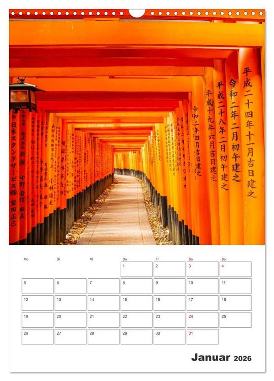 Produktbild: Schreine und Tempel - Heiligt&uuml;mern in Japan (Wandkalender 2026 DIN A3 hoch), CALVENDO Monatskalender