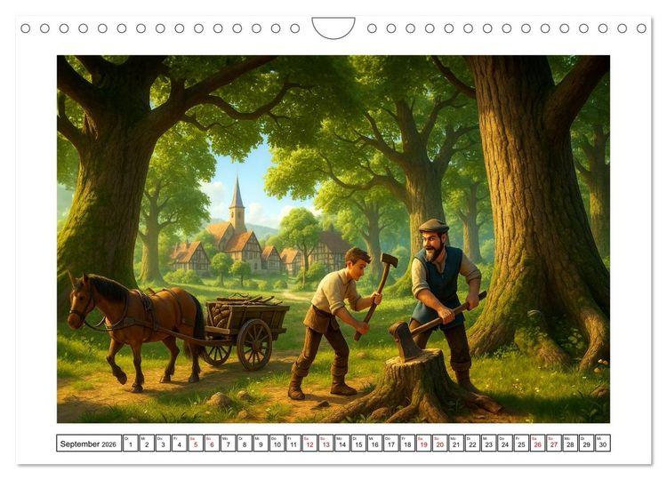 Produktbild: Farbenfrohes Mittelalter (Wandkalender 2026 DIN A4 quer), CALVENDO Monatskalender