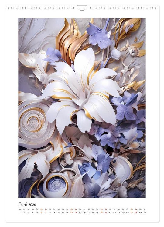 Produktbild: Blumen-Sinfonie (Wandkalender 2026 DIN A3 hoch), CALVENDO Monatskalender