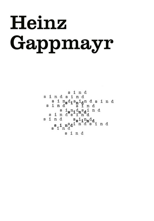 Produktbild: Cahier 001: Heinz Gappmayr