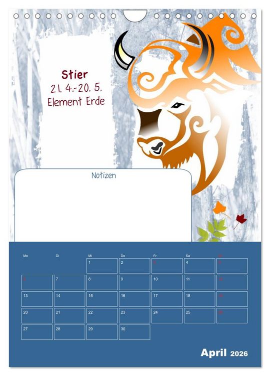 Produktbild: Sternzeichen &bull; Geburtstagskalender / Planer (Wandkalender 2026 DIN A4 hoch), CALVENDO Monatskalender