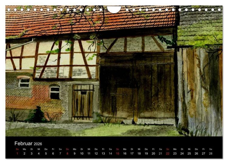 Produktbild: Deutschland in Aquarell (Wandkalender 2026 DIN A4 quer), CALVENDO Monatskalender