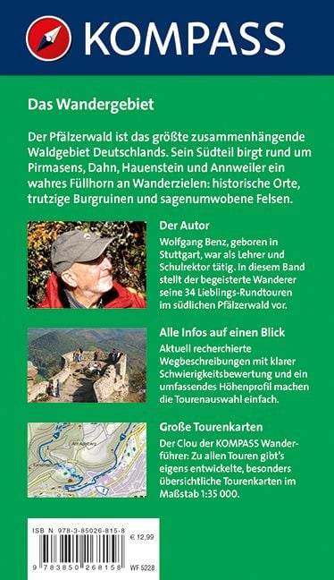 Produktbild: KOMPASS Wanderf&uuml;hrer Pfalz 2, S&uuml;dlicher Pf&auml;lzerwald