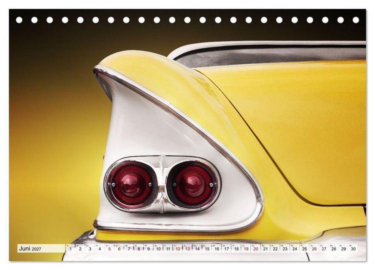 Produktbild: US Klassiker Farbenfrohe Heckansichten (Tischkalender 2027 DIN A5 quer), CALVENDO Monatskalender