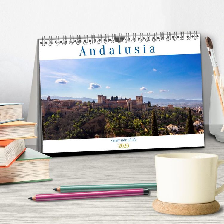 Produktbild: Andalusia sunny side of life (Desk Calendar 2026 DIN A5 landscape), CALVENDO 12 Month DeskCalendar