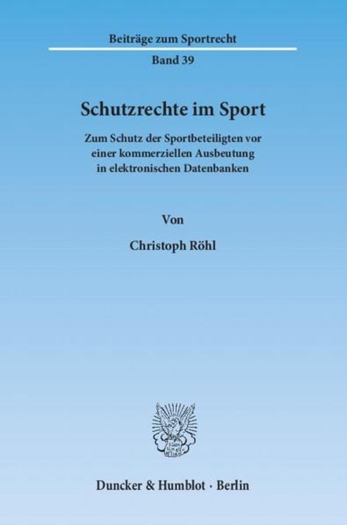 Produktbild: Schutzrechte im Sport.