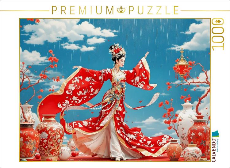 Produktbild: CALVENDO Puzzle Rote Seidenpracht | 1000 Teile Lege-Gr&ouml;&szlig;e 64x48cm Foto-Puzzle f&uuml;r gl&uuml;ckliche Stunden