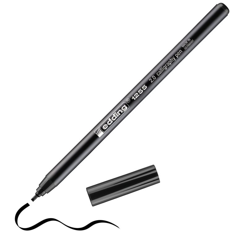 Produktbild: EDDING&reg; Fasermaler 1255 Calligraphy, 2 mm schwarz