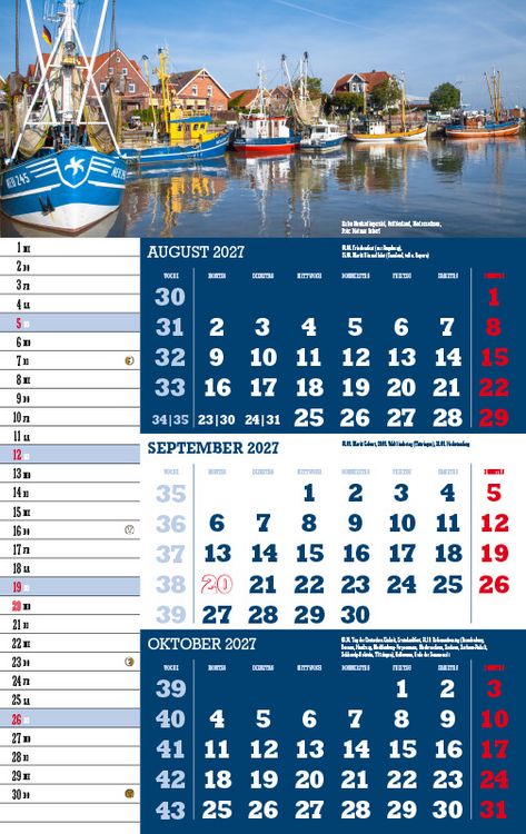 Produktbild: Drei-Monatskalender Deutschland 2027