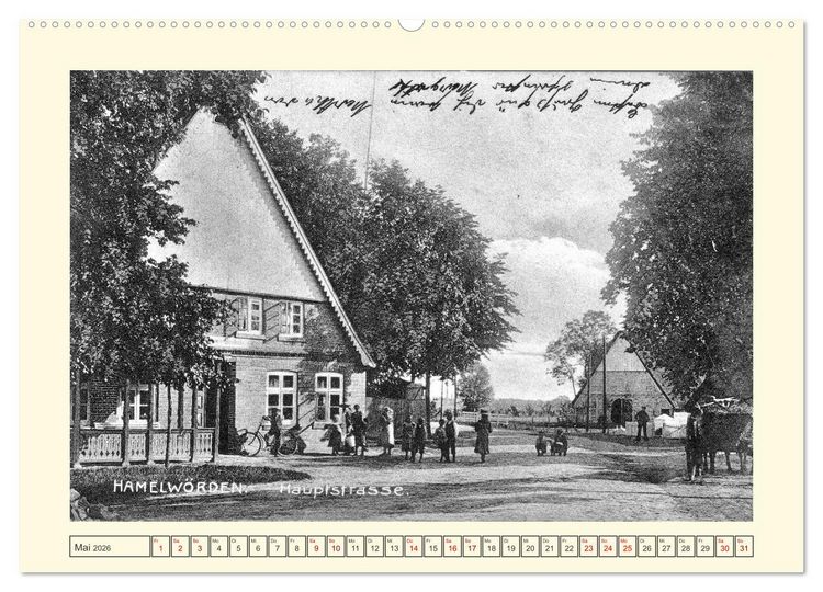 Produktbild: Gruss aus Hamelw&ouml;rden - Kehdingens sch&ouml;nstes Dorf in alten Ansichten (hochwertiger Premium Wandkalender 2026 DIN A2 quer), Kunstdruck in Hochglanz