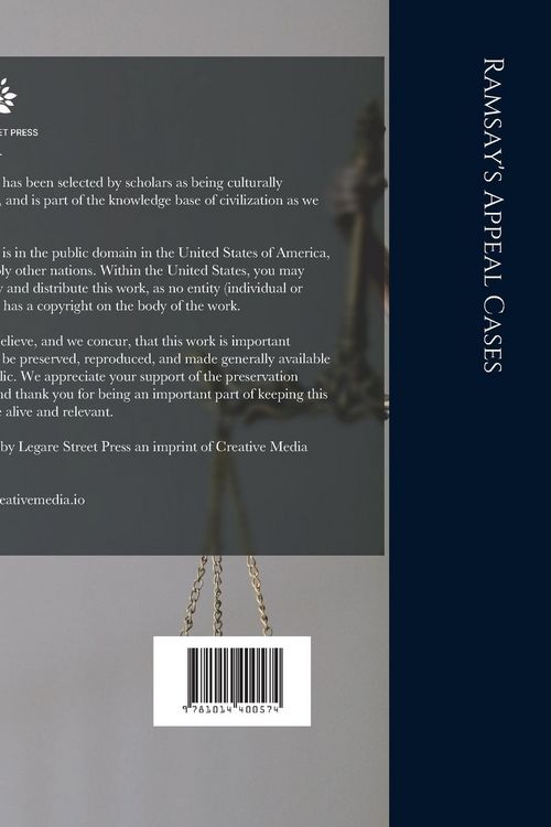 Produktbild: Ramsay's Appeal Cases [microform]: With Notes and Definitions of the Civil and Criminal Law of the Province of Quebec, Including a Large Number of Dec