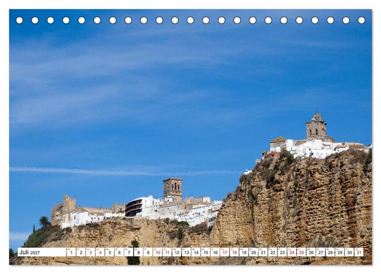 Produktbild: Momente einer Reise - Pueblos Blancos (Tischkalender 2027 DIN A5 quer), CALVENDO Monatskalender