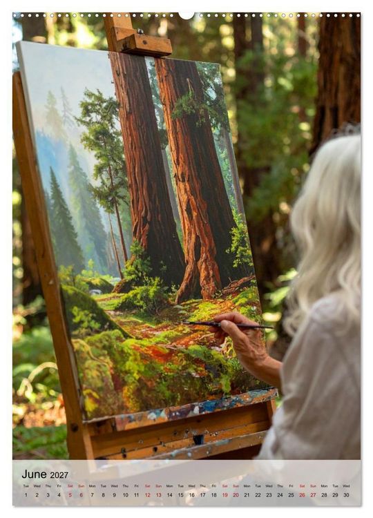 Produktbild: Easel in a Quiet World (High Quality Premium Wall Calendar 2027 DIN A2 portrait),CALVENDO 12 Month Wall Calendar