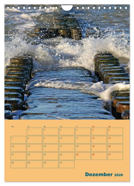 Produktbild: Fischland-Dar&szlig;-Zingst Terminplaner (Wandkalender 2026 DIN A4 hoch), CALVENDO Monatskalender