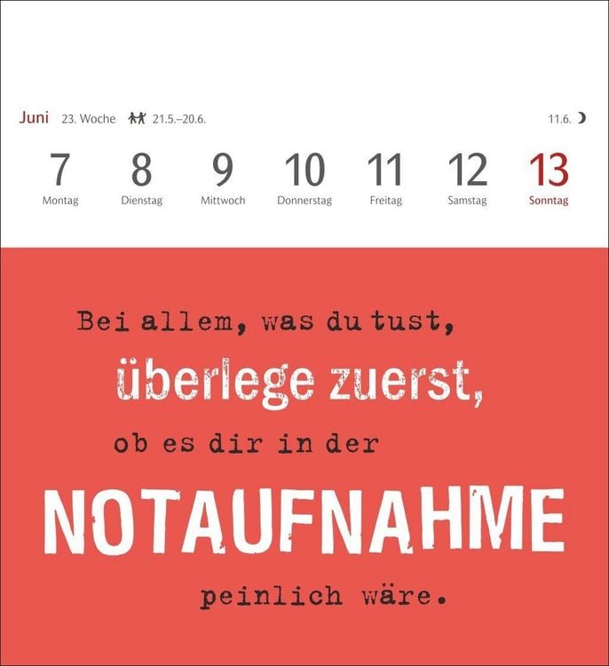 Produktbild: Typo-Spr&uuml;che-Kalender Postkartenkalender 2027 - Wochenkalender mit 53 Postkarten