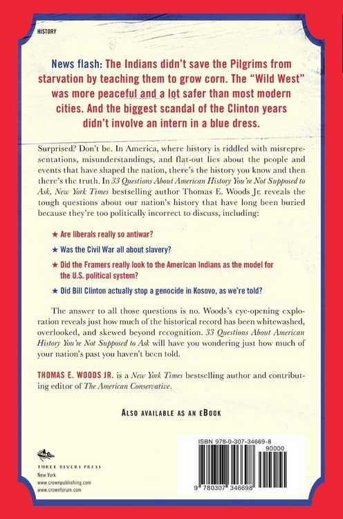 Produktbild: 33 Questions About American History You're Not Supposed to Ask