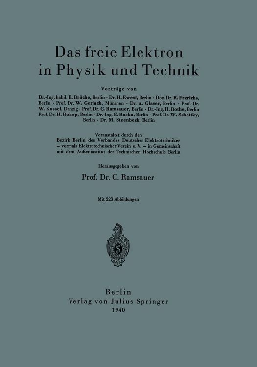 Produktbild: Das freie Elektron in Physik und Technik