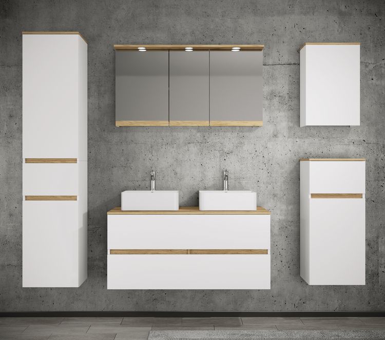 Produktbild: 5-tlg. Badm&ouml;bel-Set mit Waschbecken Cosila-A 111cm