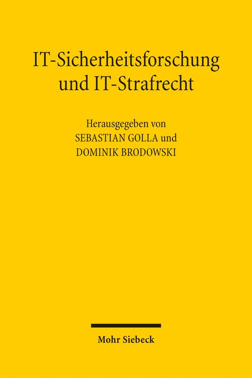 Produktbild: IT-Sicherheitsforschung und IT-Strafrecht