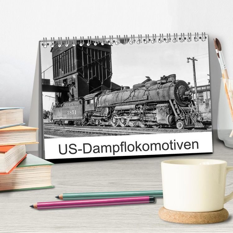 Produktbild: US-Dampflokomotiven (Tischkalender 2026 DIN A5 quer), CALVENDO Monatskalender