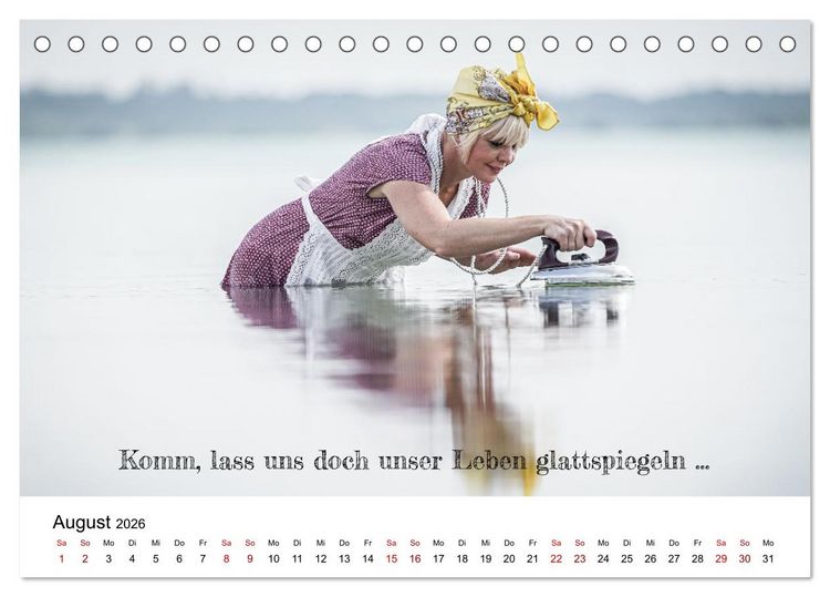 Produktbild: RAUSGEPUTZT UND GLATTGESPIEGELT (Tischkalender 2026 DIN A5 quer), CALVENDO Monatskalender
