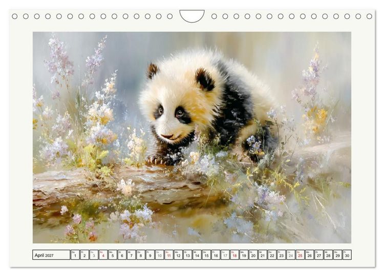 Produktbild: Pandas. Gl&uuml;cksmomente im Reich der B&auml;ren (Wandkalender 2027 DIN A4 quer), CALVENDO Monatskalender