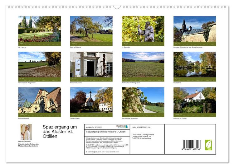 Produktbild: Spaziergang um das Kloster St. Ottilien (hochwertiger Premium Wandkalender 2026 DIN A2 quer), Kunstdruck in Hochglanz