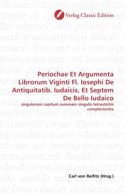 Produktbild: Periochae Et Argumenta Librorum Viginti Fl. Iosephi De Antiq