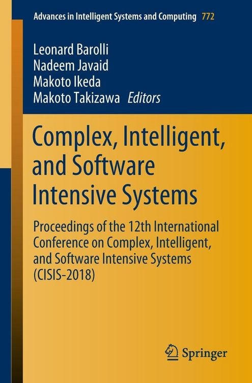 Produktbild: Complex, Intelligent, and Software Intensive Systems