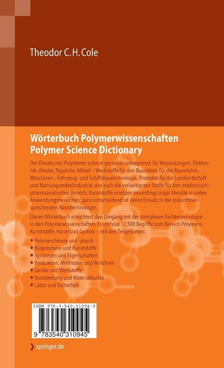 Produktbild: W&ouml;rterbuch Polymerwissenschaften/Polymer Science Dictionary