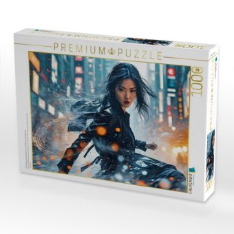 Produktbild: CALVENDO Puzzle Entschlossene K&auml;mpferin in unwirklicher Umgebung | 1000 Teile Lege-Gr&ouml;&szlig;e 64x48cm Foto-Puzzle f&uuml;r gl&uuml;ckliche Stunden