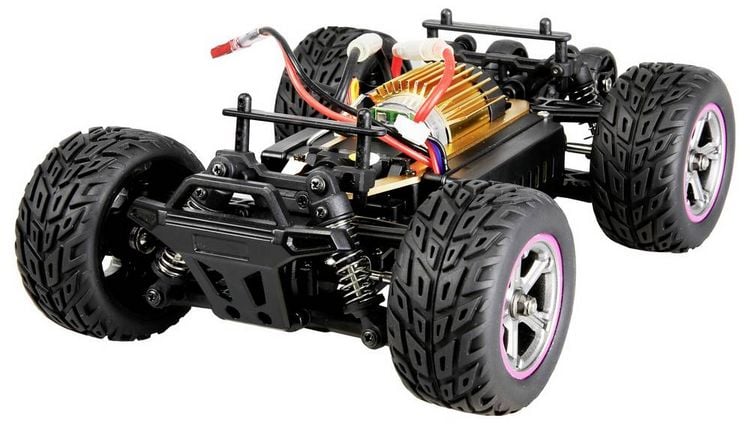 Produktbild: Amewi Blau, Orange Brushed 1:20 RC Einsteiger Modellauto Elektro Monstertruck Allradantrieb (4WD) RtR mit Lichteffekt
