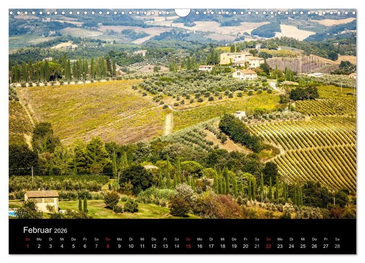 Produktbild: Toskana Landschaften (Wandkalender 2026 DIN A3 quer), CALVENDO Monatskalender
