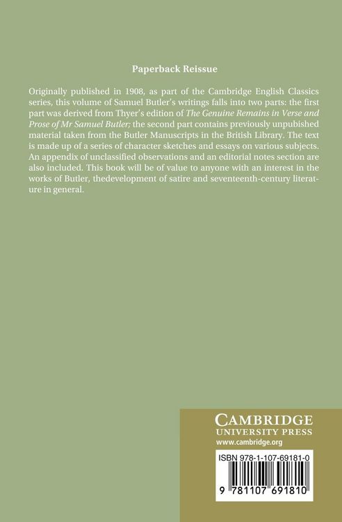 Produktbild: Samuel Butler