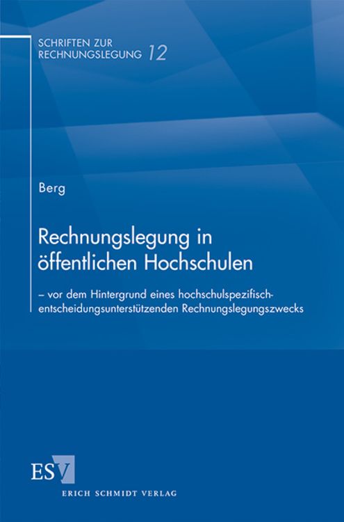 Produktbild: Rechnungslegung in &ouml;ffentlichen Hochschulen
