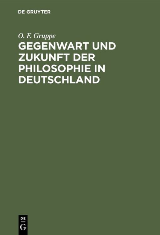 Produktbild: Gegenwart und Zukunft der Philosophie in Deutschland