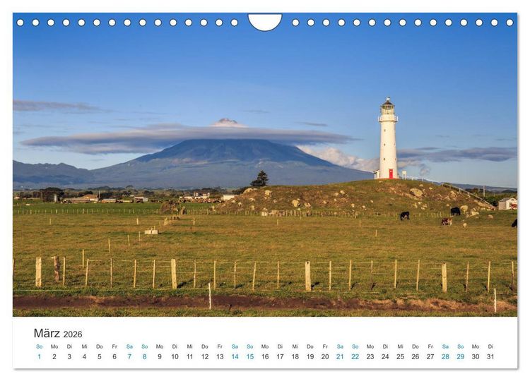 Produktbild: Neuseelands Leuchtt&uuml;rme (Wandkalender 2026 DIN A4 quer), CALVENDO Monatskalender