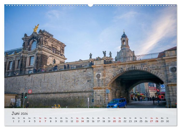 Produktbild: Dresden - Sachsens Perle an der Elbe (Wandkalender 2026 DIN A2 quer), CALVENDO Monatskalender