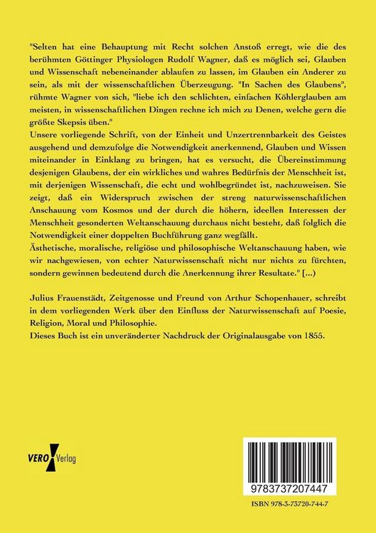 Produktbild: Die Naturwissenschaft in ihrem Einflu&szlig; auf Poesie, Religion, Moral und Philosophie