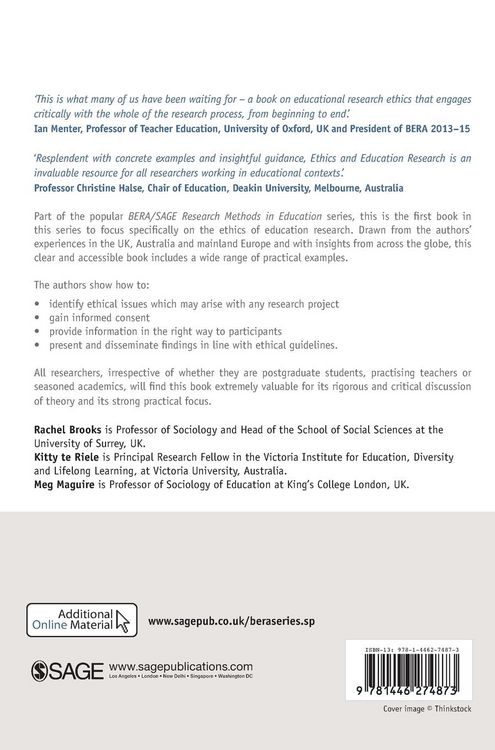 Produktbild: Ethics and Education Research