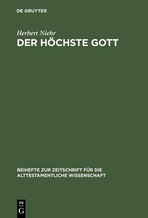 Produktbild: Der h&ouml;chste Gott