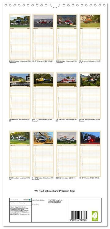 Produktbild: Familienplaner 2027 - Wo Kraft schwebt und Pr&auml;zision fliegt mit 5 Spalten (Wandkalender, 21 x 45 cm) CALVENDO
