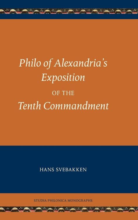 Produktbild: Philo of Alexandria's Exposition of the Tenth Commandment