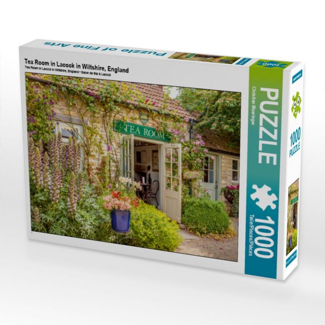Produktbild: CALVENDO Puzzle Tea Room in Lacock in Wiltshire, England | 1000 Teile Lege-Gr&ouml;&szlig;e 64x48cm Foto-Puzzle f&uuml;r gl&uuml;ckliche Stunden