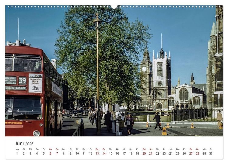 Produktbild: London - Vintage Views (Wandkalender 2026 DIN A2 quer), CALVENDO Monatskalender