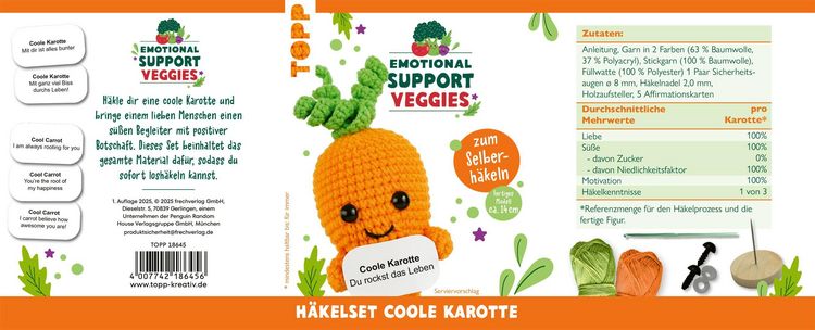 Produktbild: Emotional Support Veggies H&auml;kelset Karotte