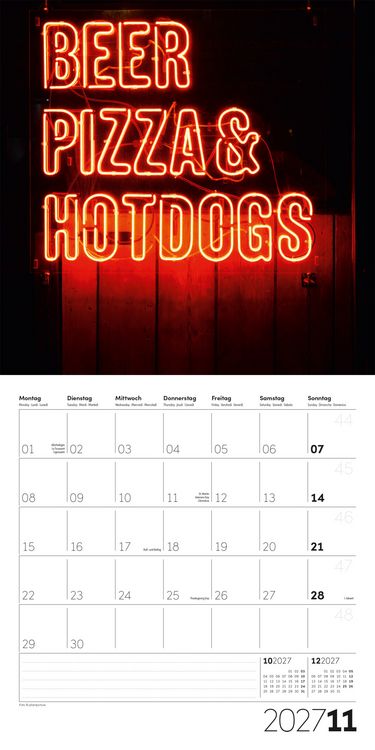 Produktbild: Die Farbe Rot Kalender 2027 - 30x30 - Art12