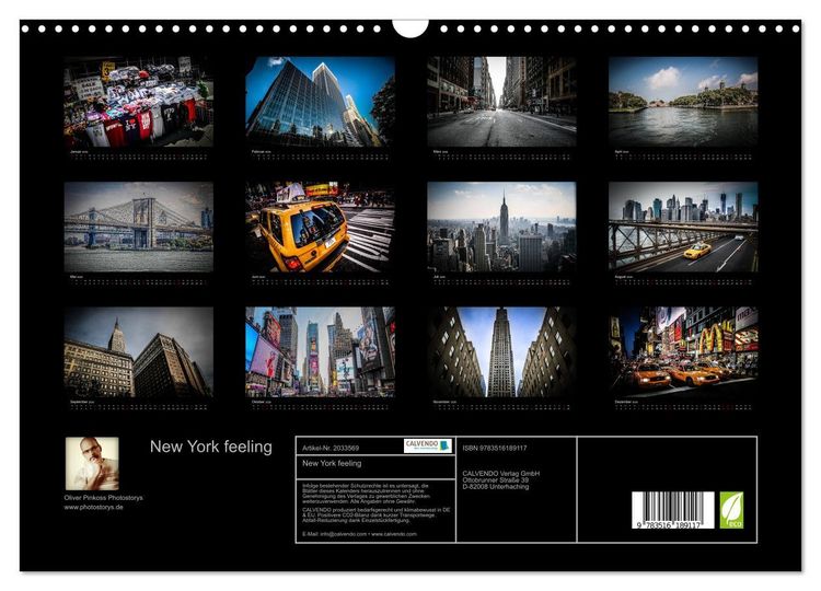 Produktbild: New York feeling (Wandkalender 2026 DIN A3 quer), CALVENDO Monatskalender