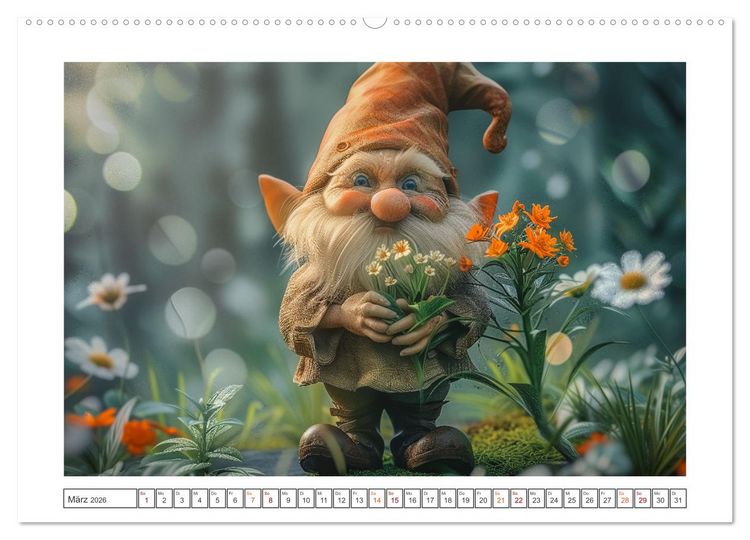 Produktbild: Auf den Spuren der Zwerge (hochwertiger Premium Wandkalender 2026 DIN A2 quer), Kunstdruck in Hochglanz